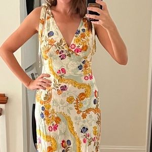 Reformation Pernille Silk Dress, Dynasty Size Large